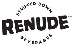 Logo of RENUDE Beverages with a white background